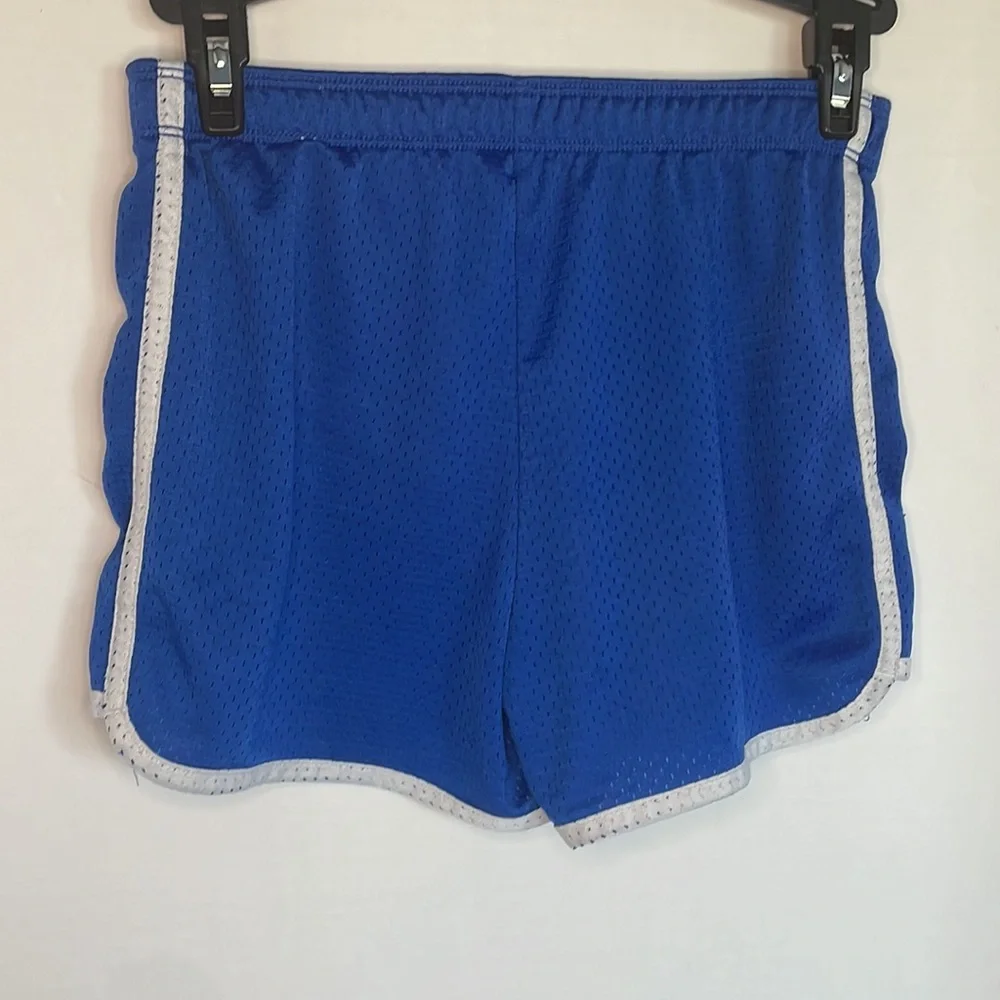 Justice athletic blue with white stripe shorts youth size 12